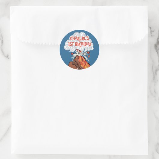 Cute Volcano Sticker Envelope Seal (Tas)