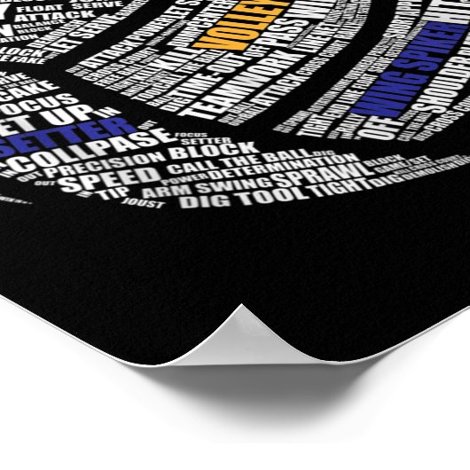 Cute Volleyball Design for Men Women Volleyball PL Poster (Hoek)