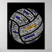 Cute Volleyball Design for Men Women Volleyball PL Poster (Voorkant)