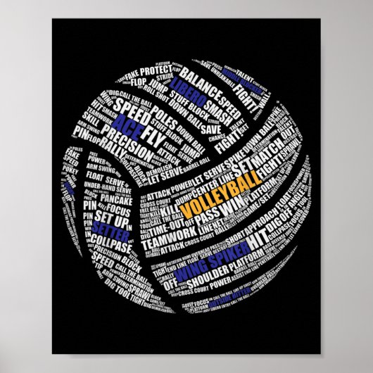 Cute Volleyball Design for Men Women Volleyball PL Poster (Voorkant)