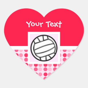 Cute Volleyball Hart Sticker