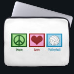 Cute Volleyball Laptop Sleeve<br><div class="desc">Peace Love Volleyball. Ik volleybal.</div>