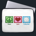 Cute Volleyball Laptop Sleeve<br><div class="desc">Peace Love Volleyball. Ik volleybal.</div>