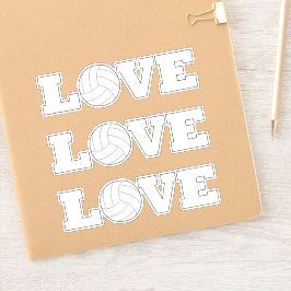 Cute Volleyball LOVE Decorative Sports Player Sticker