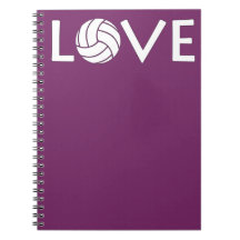 Cute Volleyball Love Notitieboek