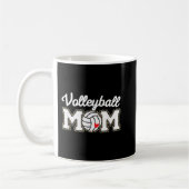 Cute Volleyball Ma Leopard Print Moederdag Fun Koffiemok (Links)
