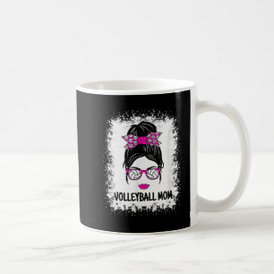 Cute Volleyball Mam Messy Bun Women Volleyball Lad Koffiemok