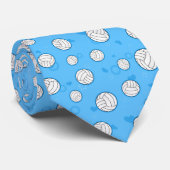Cute Volleyball Pattern Blue Stropdas (Opgerold)