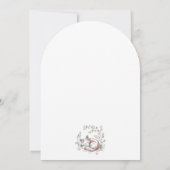 Cute Vos Baby Shower Gebogen Kaart (Achterkant)