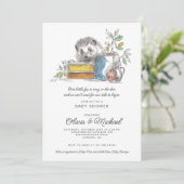 Cute Vos Baby Shower Kaart (Staand voorkant)