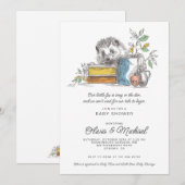 Cute Vos Baby Shower Kaart (Voorkant / Achterkant)