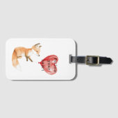 Cute Vos Hart Ballon Bagagelabel (Voorkant (horizontaal))