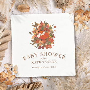 Cute Vos Jong Woodland Baby Shower Servet