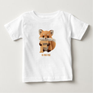 Cute Vos Letter F Kinder T-Shirt Dieren Alfabet
