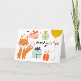 Cute Vos Moderne Kinderfeest Dankkaart Bedankkaart