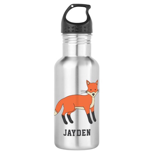 Cute Vos Persoonlijke Aangepaste Naam Terug naar S Waterfles (Voorkant)