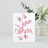Cute Vote Obama Political Briefkaart (Staand voorkant)