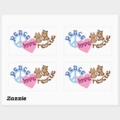 Cute Vrede Liefde Redding Stickers - Set van Vier (Vel)