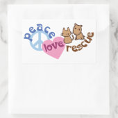 Cute Vrede Liefde Redding Stickers - Set van Vier (Tas)