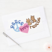 Cute Vrede Liefde Redding Stickers - Set van Vier (Envelop)