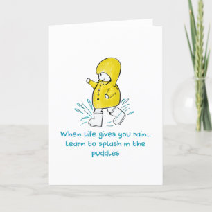 Cute vriend begroetings card bemoedigende doodle bedankkaart