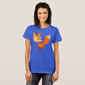Cute Vriendelijk Cartoon Vos Vrouwen T-Shirt (Voorkant volledig)