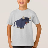 Cute vriendelijke cartoon stier kinderen T-shirt (Voorkant)