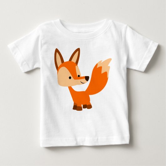 Cute vriendelijke cartoon vos baby T-shirt (Voorkant)