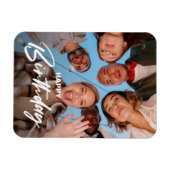 Cute vrienden vieren Happy Birthday Foto Magneet (Horizontaal)