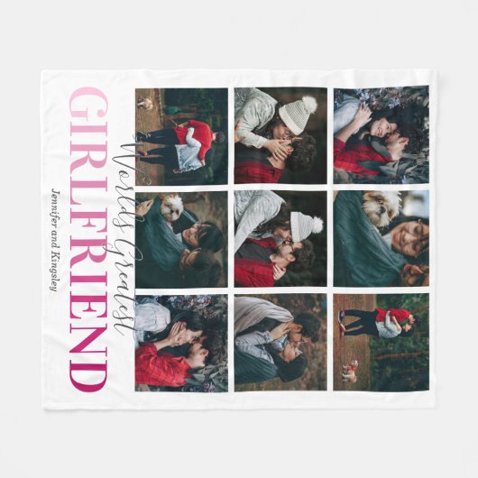 Cute Vriendin Gift | De grootste foto van werelden Fleece Deken (Voorkant (Horizontaal))