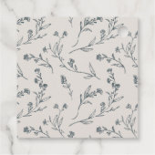 Cute vrolijke rozen bloemige theepot bruidsboeket bedankjes labels (Achterkant)