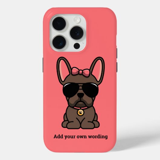 Cute Vrouw Brown Bulldog Case-Mate iPhone Case (Achterkant)