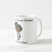 Cute Vrouw Physician Assistant - Black/African Koffiemok (Voorkant rechts)