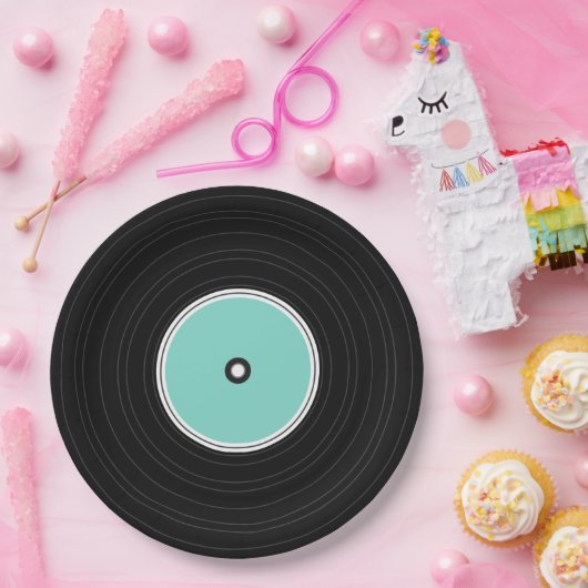 Cute vynil Record party bord (Feest)