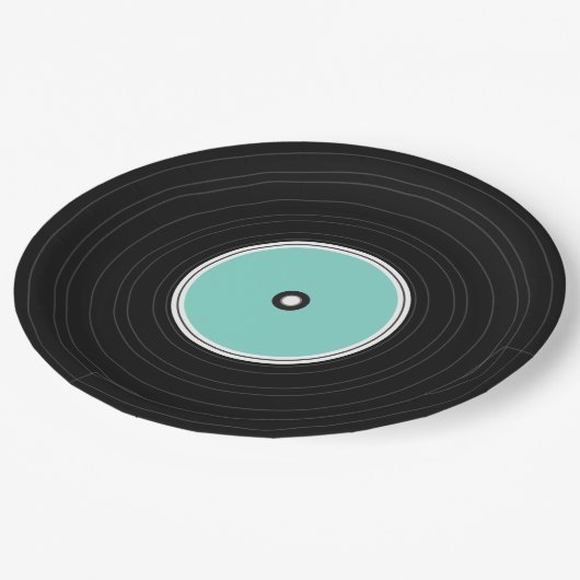 Cute vynil Record party bord (Gekanteld)