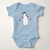 Cute Waddling Chinstrap Penguin Romper (Voorkant)