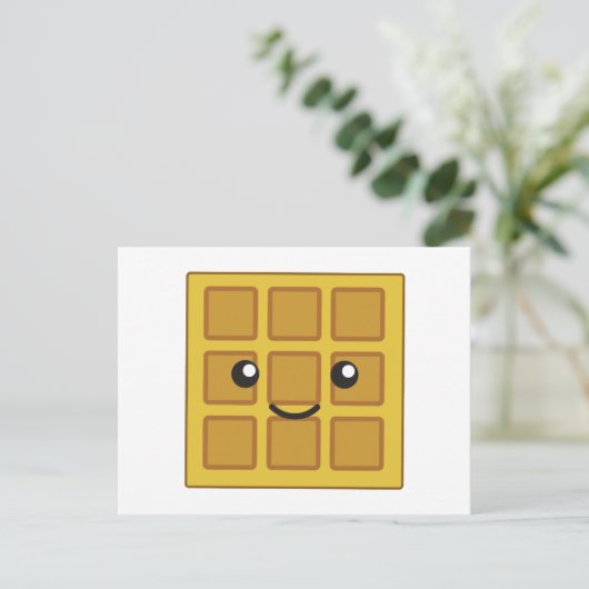 Cute Waffle Briefkaart (Staand voorkant)