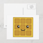 Cute Waffle Briefkaart (Voorkant / Achterkant)