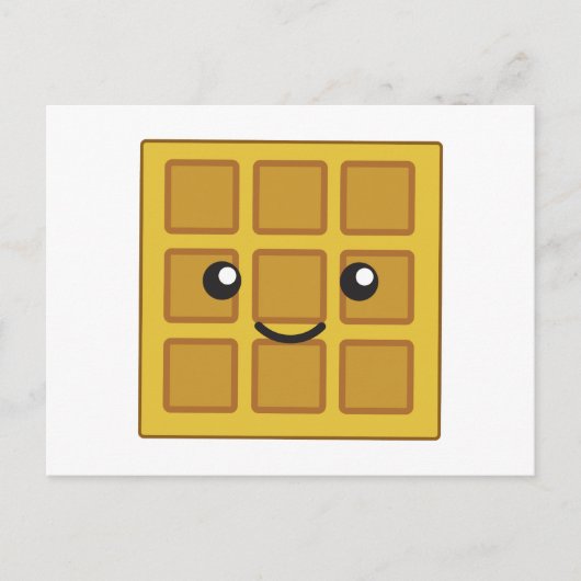 Cute Waffle Briefkaart (Voorkant)