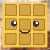 Cute Waffle Glass Raamsticker (Vel 2)
