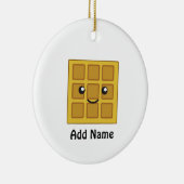 Cute Waffle Keramisch Ornament (Rechts)