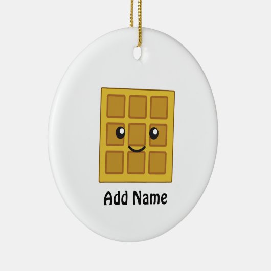 Cute Waffle Keramisch Ornament (Rechts)