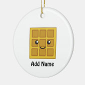 Cute Waffle Keramisch Ornament (Links)