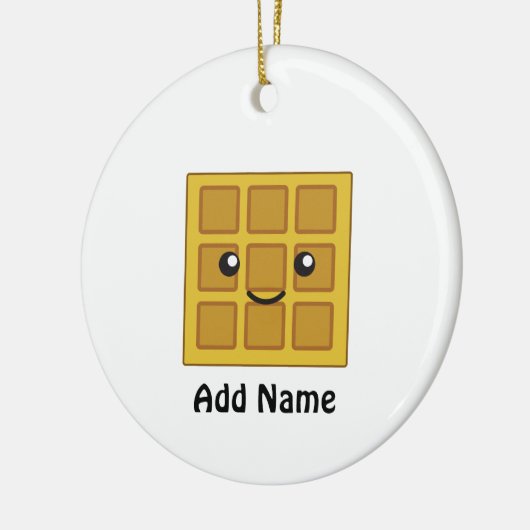 Cute Waffle Keramisch Ornament (Links)