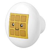 Cute Waffle Keramische Knop (Rechts)