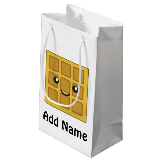 Cute Waffle Klein Cadeauzakje (Achterkant Gekanteld)