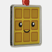 Cute Waffle Metalen Ornament (Rechts)