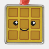 Cute Waffle Metalen Ornament (Voorkant)