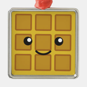 Cute Waffle Metalen Ornament
