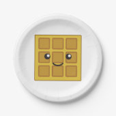 Cute Waffle Papieren Bordje (Voorkant)